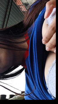 Colombian Woman Touches Her Delicious Breasts