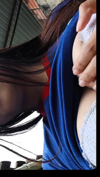 Colombian Woman Touches Her Delicious Breasts