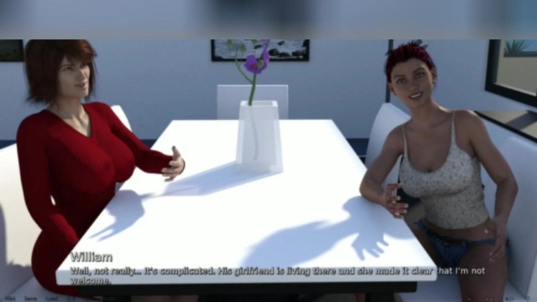 3DXXXTEEN2 Cartoon: Een milf, twee meisjes. 3D porno tekenfilmseks