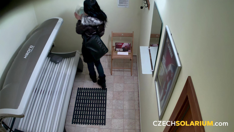 Czech Solarium: Czech Solarium 156: Brunette Loves Her Private Solarium Show