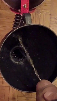 Halloween Scary Cumming and Pissing to Slave Slut Mouth Through a Funnel Gag