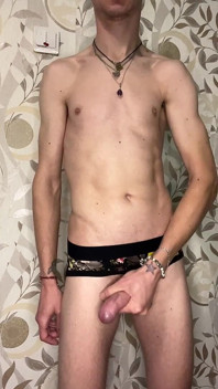 Handjob in Girls' Panties and Dirty Talk