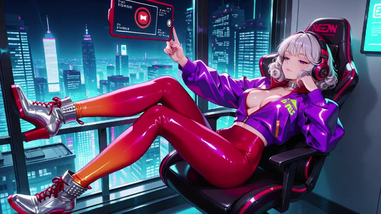 Tay Swift X: Teasing in a Purple Bodysuit on the Skyscraper Balcony, Pulling...