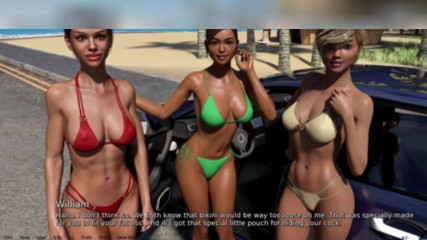 3DXXXTEEN2 Cartoon: Tres chicas calientes en un auto. 3D porno de dibujos animados...