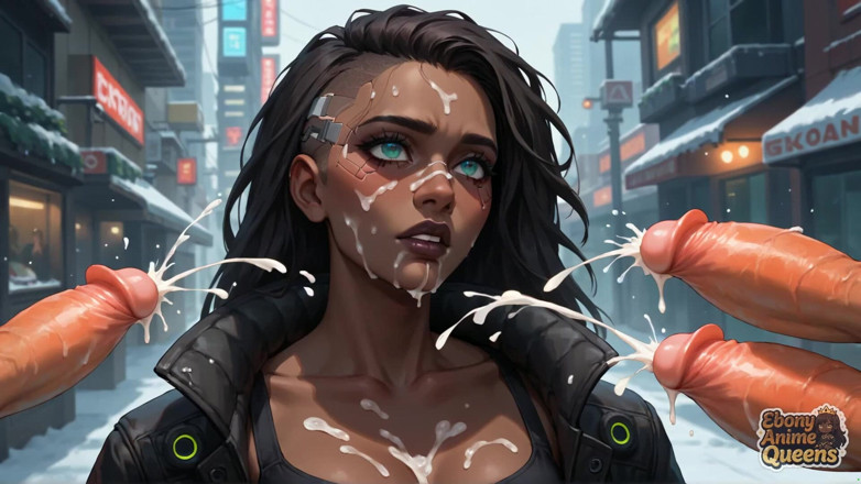 Ebony Anime Queens: Tonton awek hitam nakal menikmati pesta popshot yang dikongkek oleh...
