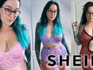 ElizabethsLingerie: Chlupatá vnadná alternativní modelka zkouší spodní prádlo
