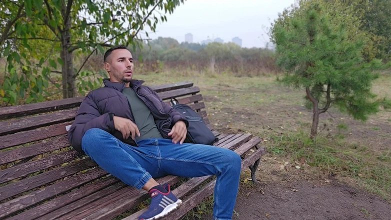 Roma_Black: Cum in Nature