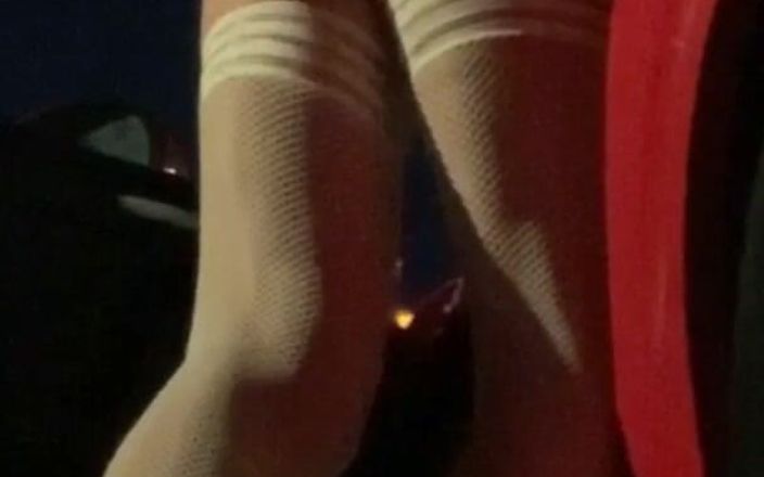 CindieLove: 7 Mins of Ass, Long Sexy Legs, Thigh-highs, Loves Truck...