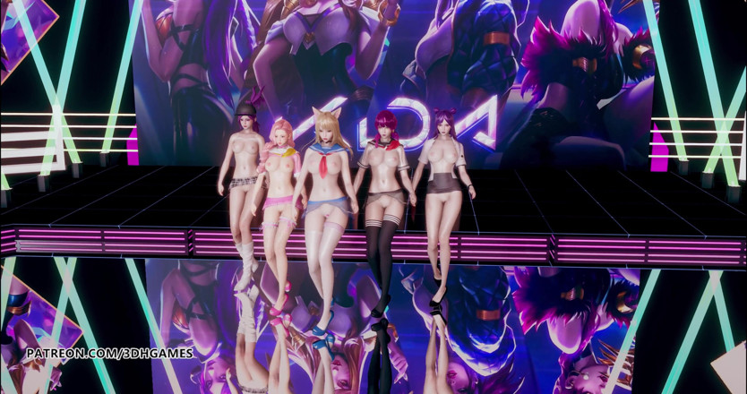 3D-Hentai Games: Salutare Venus - Dans în pielea goală Ahri Akali Kaisa Evelynn Seraphine
