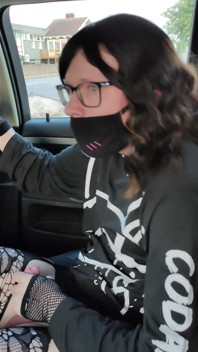 Risky Masturbation Flashing and Cumshot While Blindfolded