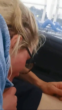 Sucking a random guy off in the car park 