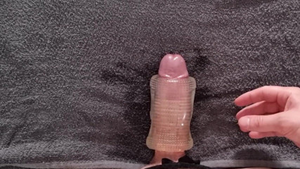 Horny Johny: Cute femboy fucks a toy and cums. Close up cumshot...