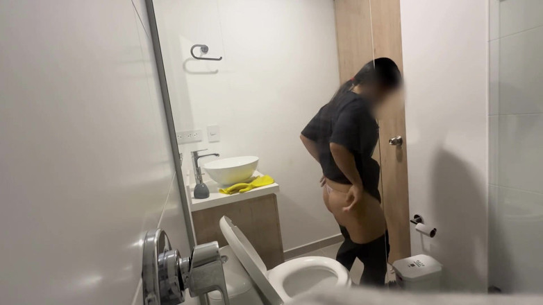 Time traveler: Cute Petite Maid Jerks off Boss and Then Fucks Her...