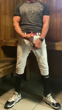 Jacked Baseball Player Jockdad87 Edges in the Sauna Again