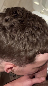 He Kisses My Big Hard Cock While I Pee