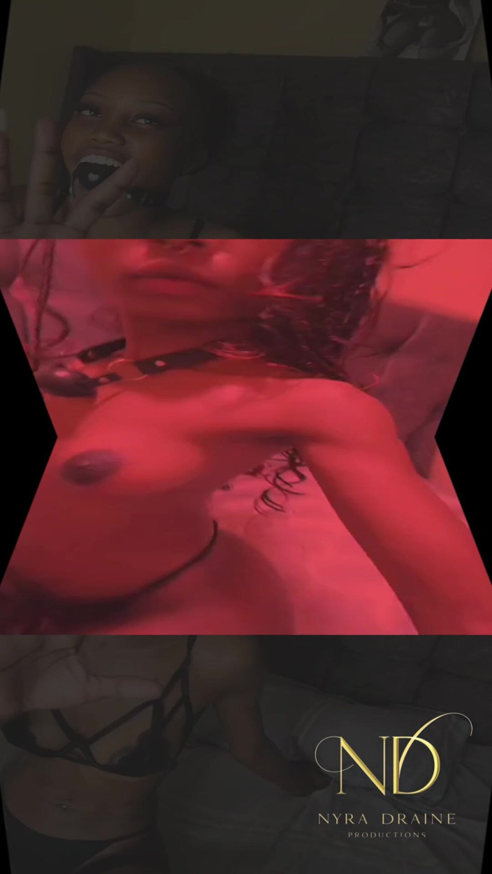 Nyra Draine: Africana linda desejando uma sessão de BDSM
