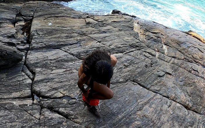 Paty Bumbum: Desi India di pantai bogel berkongkek secara langsung dengan bumbum...