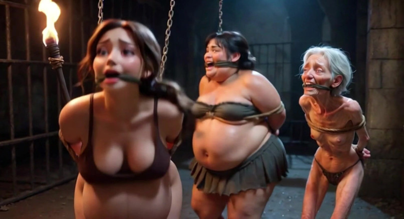 YOUR BEST FANTASY: 약한 트리오: 본딩 셀에 묶인 임신, SSBBW, 할머니