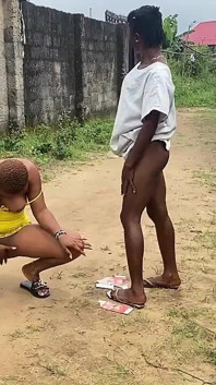 Naughty African Teen Showcasing Their Asses in Broad Daylight