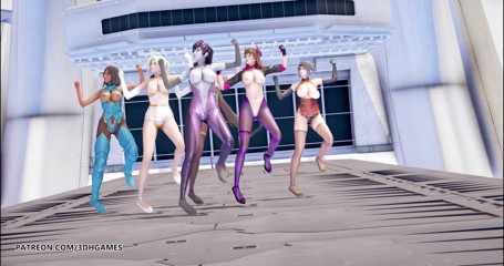 3D-Hentai Games: Kırmızı kadife - kırmızı aromalı striptiz dva mercy pharah mei symmetra...