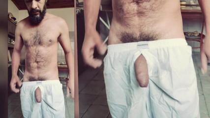 Stink HairyMale: White pijama, yellow of sperm