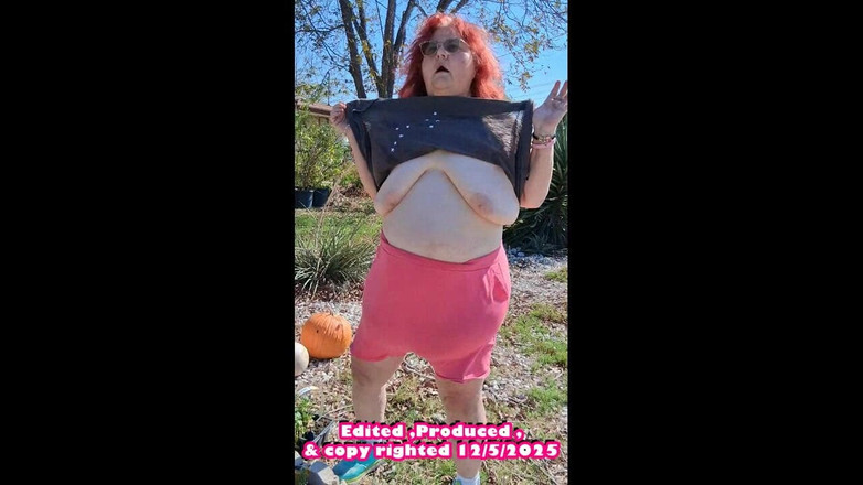 BBW nurse Vicki adventures with friends: Sestřička Vicki Se Potí Na Zahradě