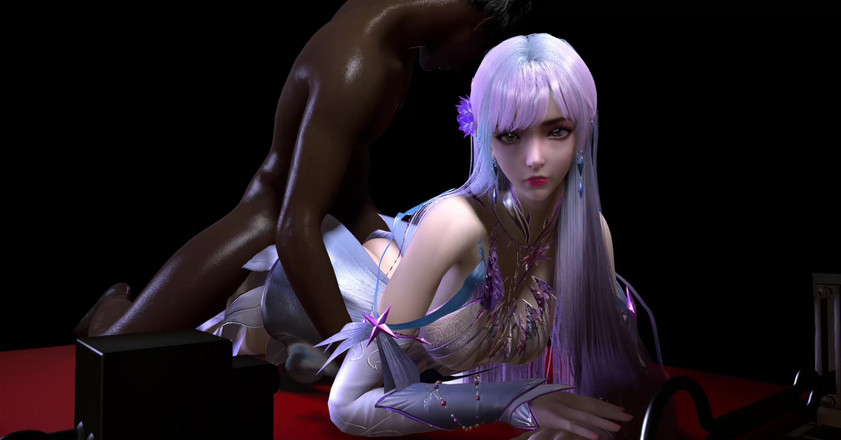 Why fuck so hard: 3d мила косплей-красуня в гарячій сукні займається груповим сексом