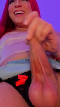 Colombian Transsexual Massages Her Soft Cock