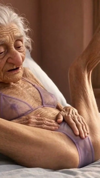90 Year Old Mature Woman Has Multiple Orgasms in Bed with a Soaking Wet Pussy