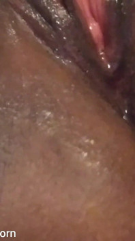 Closeup Spreading My Wet Black Shaved Pussy