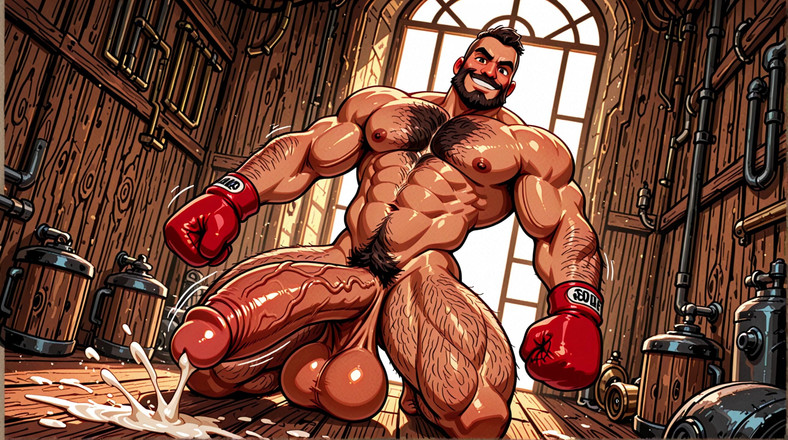 Erotic Man: Geile boxer zeigen athletische körper und monsterschwänze