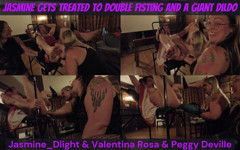 Jasmine_dlight & Valentina Rosa & Peggy Deville - Jasmine Gets Treated to Double Fisting and a Giant Dildo