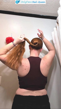 Redhead Rapunzel Brushing and Bunning My Long Ginger Hair