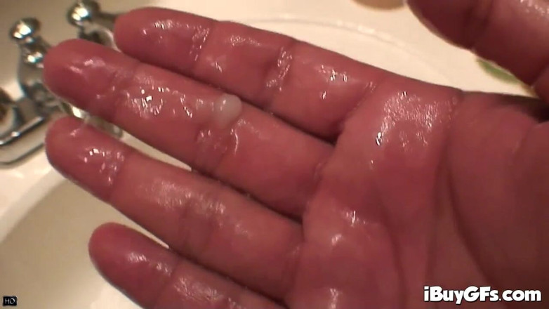 I Buy GFs: Hot Christa Moore gets a facial after sucking off boyfriend...