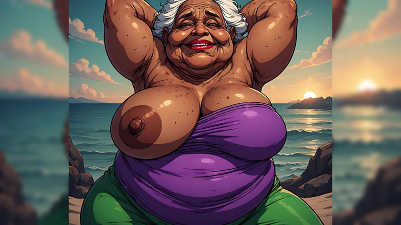 AI Porn: SSBBW cartoon indianos