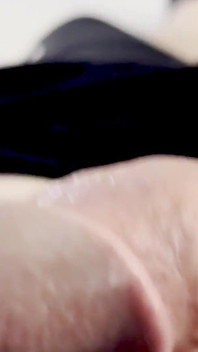 Jerking White Cock up Close