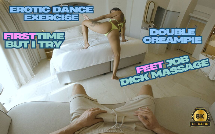 Fit lovers VR: Exotická taneční dvojitá creampie