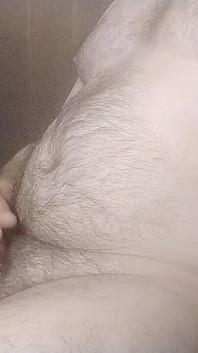 Hairy Gay Uncut Cock Masturbation and Cumshot