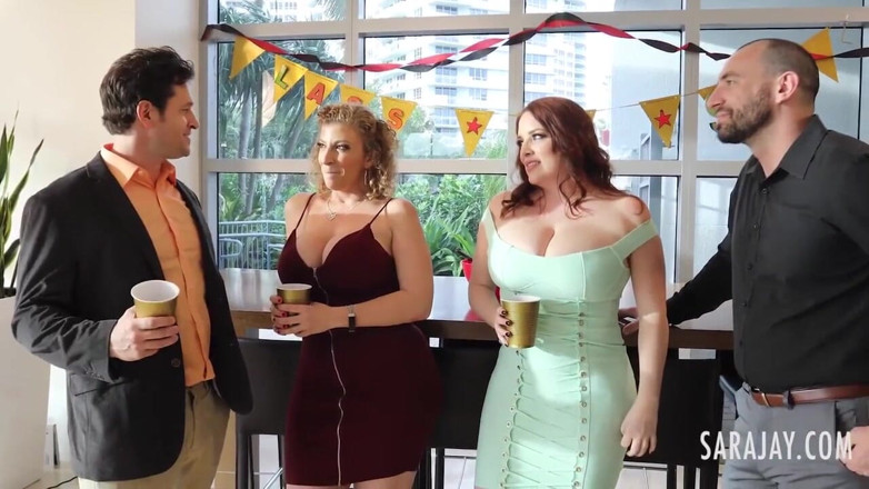 Sara Jay: Sara Jay has freaky foursome with her hot friends