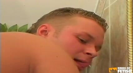 Big Tits for You: Blonde babe pegs a massive dude with tight asshole in...