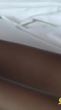 Black teen amateur strips out of lingerie and grinds her naked body on her bed