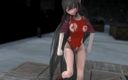 Smixix: Kamikaze Hentai Dance Kantai kolekce Roztrhané oblečení 3D - barva černých vlasů Edit...