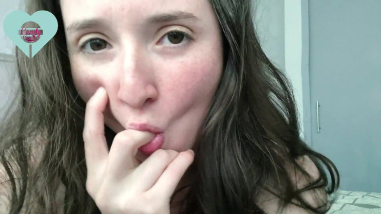 Candy Camille: Cutie Rides a Dildo and Gets Creampie