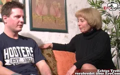Abuela alemana folla con su hijastro