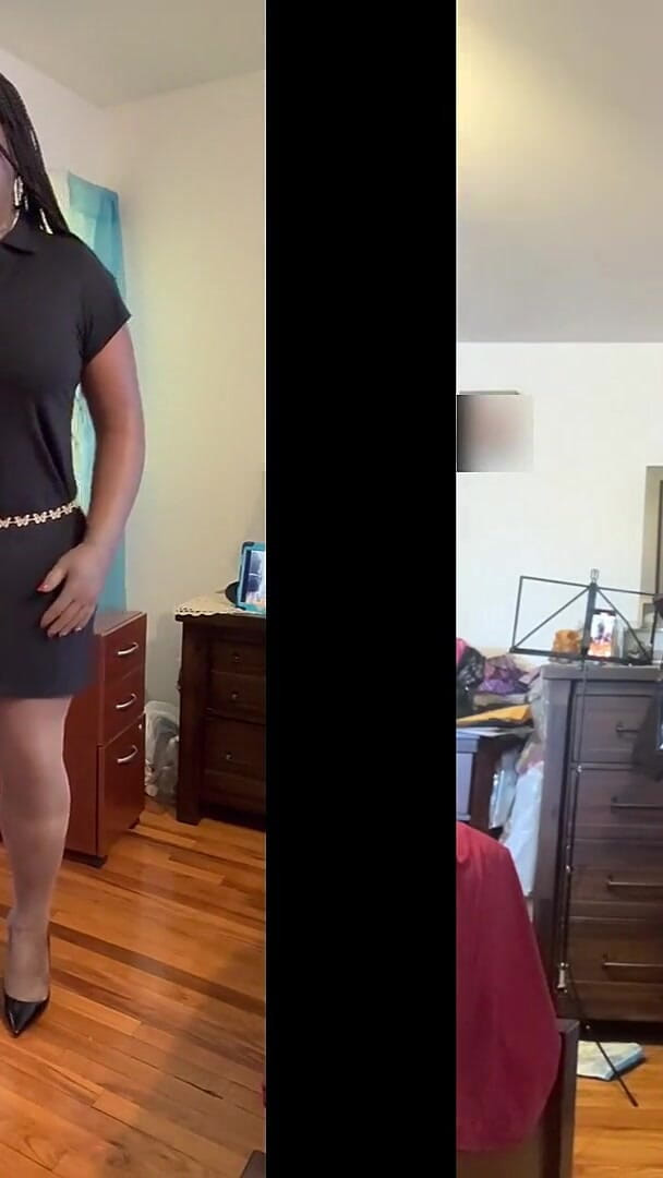 Black Babe Danae in Bossy Business Dress Outfit (Black babe Danae Darcy)