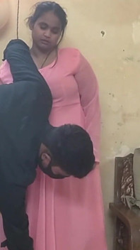 Sexy Indian Chubby Bhabhi in See-through Pink Gown - Massive Ass & Curvy Body Reveal