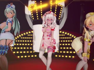 Mmd anime girls: Mmd r-18 аніме дівчата, сексуальний танцювальний кліп 235