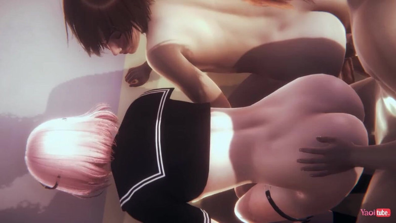 Yaoitube: 2 Femboy chupa polla a un hombre y luego folla...