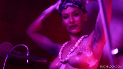 Stacy Bloom: Babe masturbates on camera and brings herself to orgasm - music...