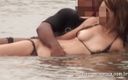 Amateurs videos: 妻がビーチで黒人男性に体を触られているところを撮影しました。コキュ
